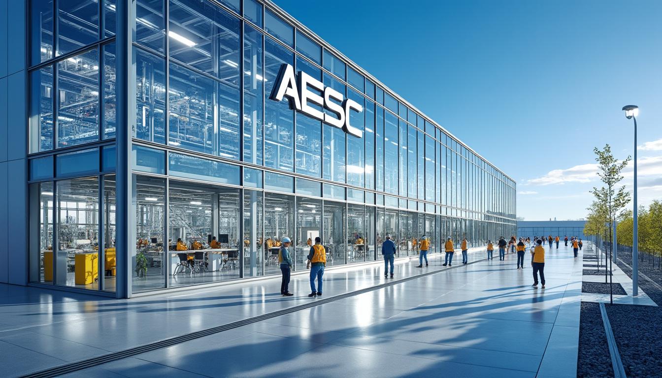 La gigafactory d&rsquo;AESC lance sa production de batteries à Douai
