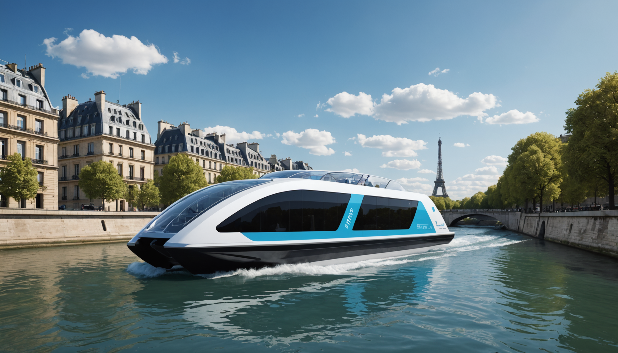 Première opération de logistique fluviale : un bateau à hydrogène navigue sur la Seine